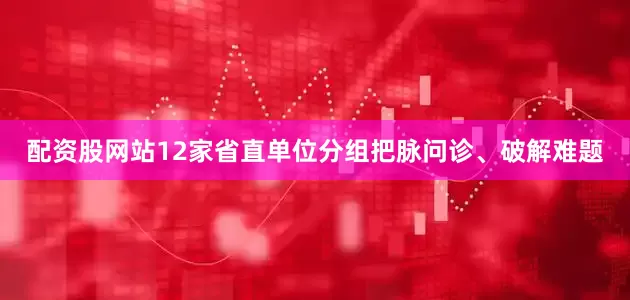 配资股网站12家省直单位分组把脉问诊、破解难题